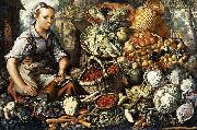 Joachim Beuckelaer Market Woman with Fruit, Vegetables and Poultry oil painting picture wholesale